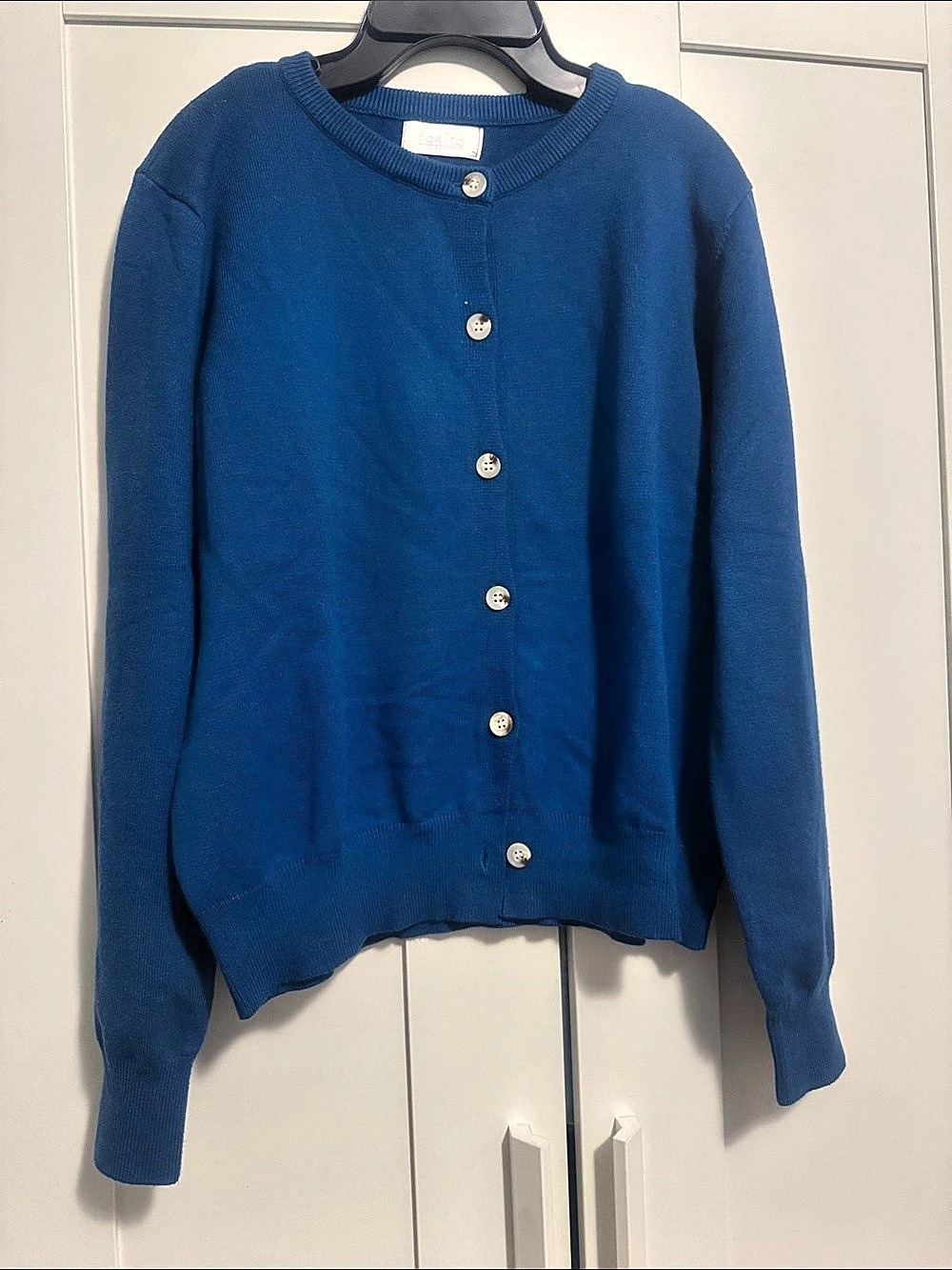 isaac'Small Blue Button Front Cardigan Size Small Like New